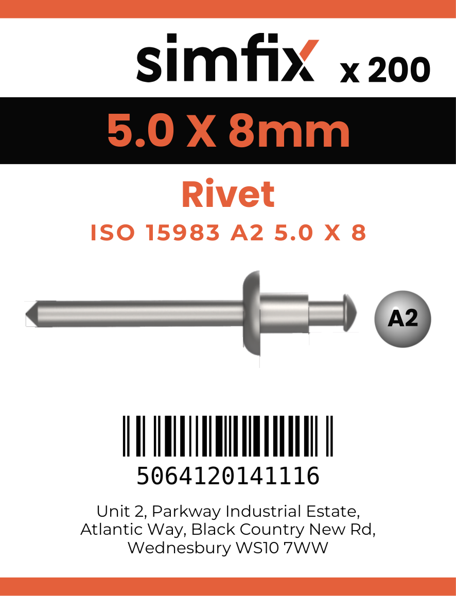 Simfix product label - 7337A2A25008-T
