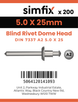 Simfix product label - 7337A2A25025-T
