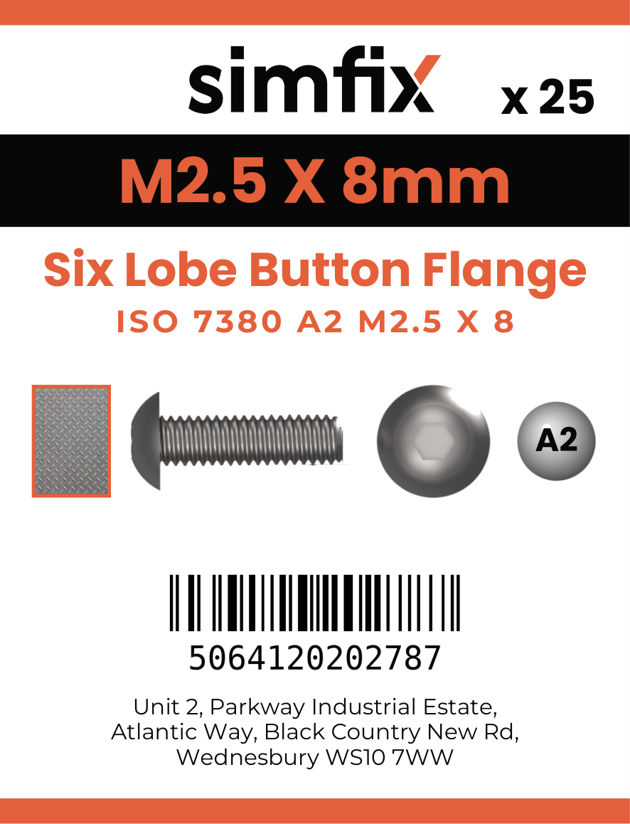 Simfix product label - 73802A2025008T-D