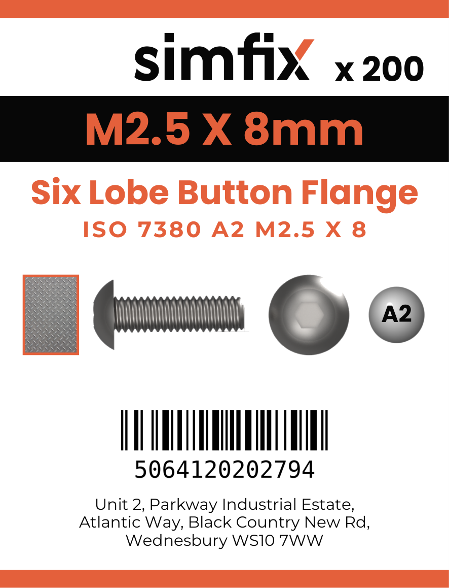 Simfix product label - 73802A2025008T-T