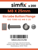 Simfix product label - 73802A208025TX-T