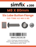 Simfix product label - 73802A208080TX-T