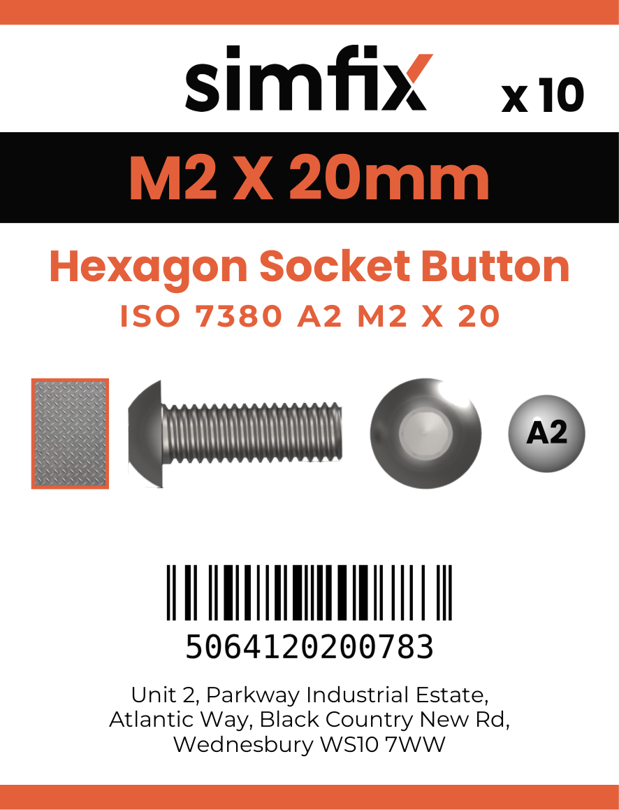Simfix product label - 7380A202020-D