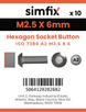 Simfix product label - 7380A2025006-D
