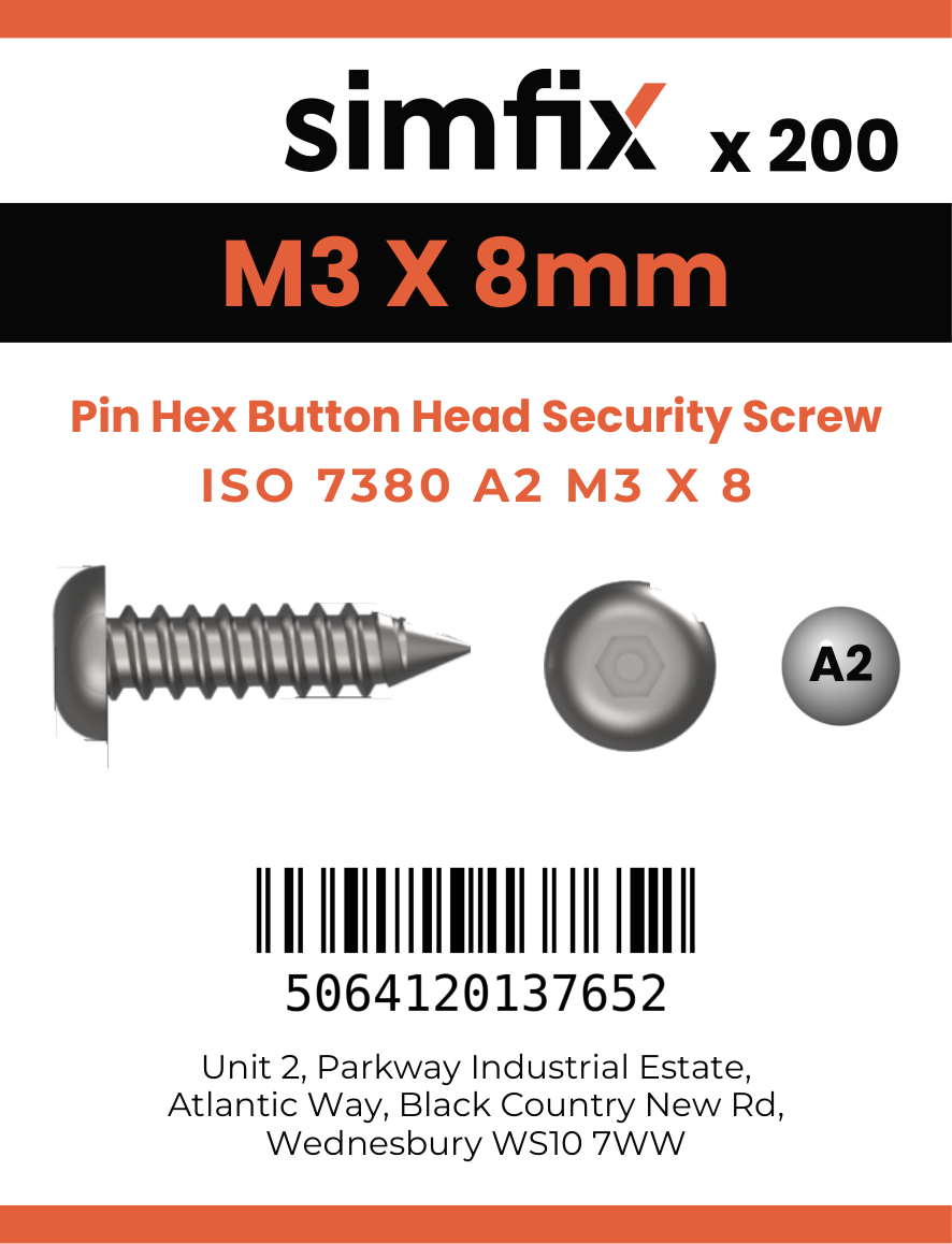 Simfix product label - 7380A203008PIN-T