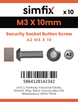 Simfix product label - 7380A203010TPIN-D