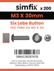 Simfix product label - 7380A203030T-T