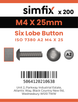 Simfix product label - 7380A204025T-T