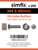 Simfix product label - 7380A204040T-T