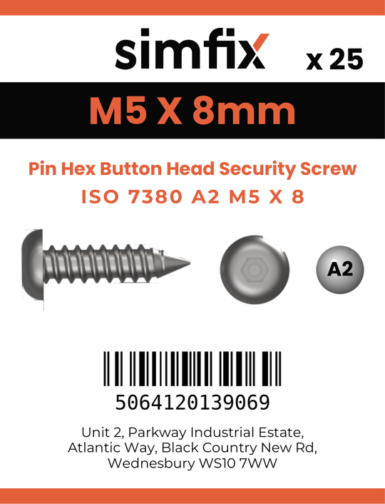 Simfix product label - 7380A205008PIN-D