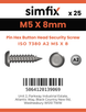 Simfix product label - 7380A205008PIN-D