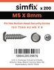 Simfix product label - 7380A205008PIN-T