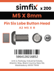 Simfix product label - 7380A205008TPIN-T