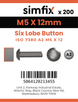 Simfix product label - 7380A205012T-T