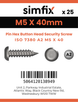 Simfix product label - 7380A205040PIN-D