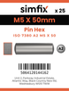 Simfix product label - 7380A205050PIN-D