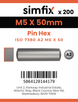 Simfix product label - 7380A205050PIN-T