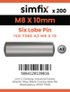 Simfix product label - 7380A208010TPIN-T
