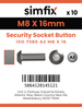 Simfix product label - 7380A208016PIN-D