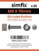 Simfix product label - 7380A208070T-D