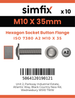 Simfix product label - 7380A210035F-D