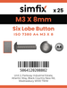 Simfix product label - 7380A403008T-D