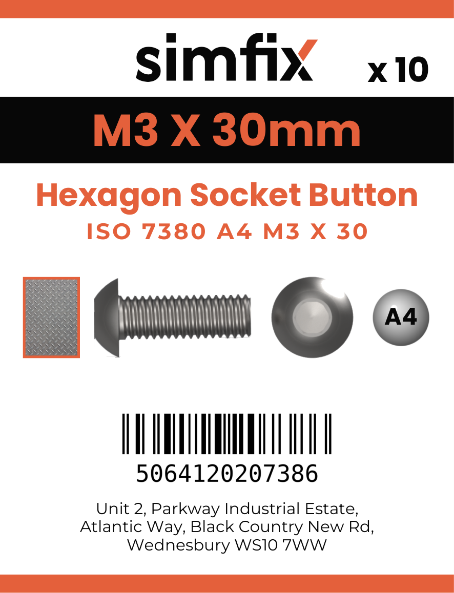 Simfix product label - 7380A403030-D