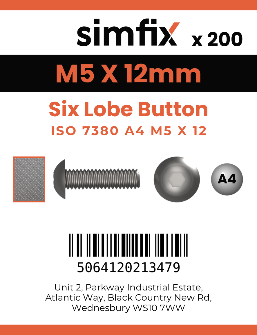 Simfix product label - 7380A405012T-T