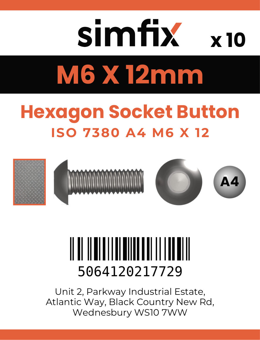 Simfix product label - 7380A406012-D