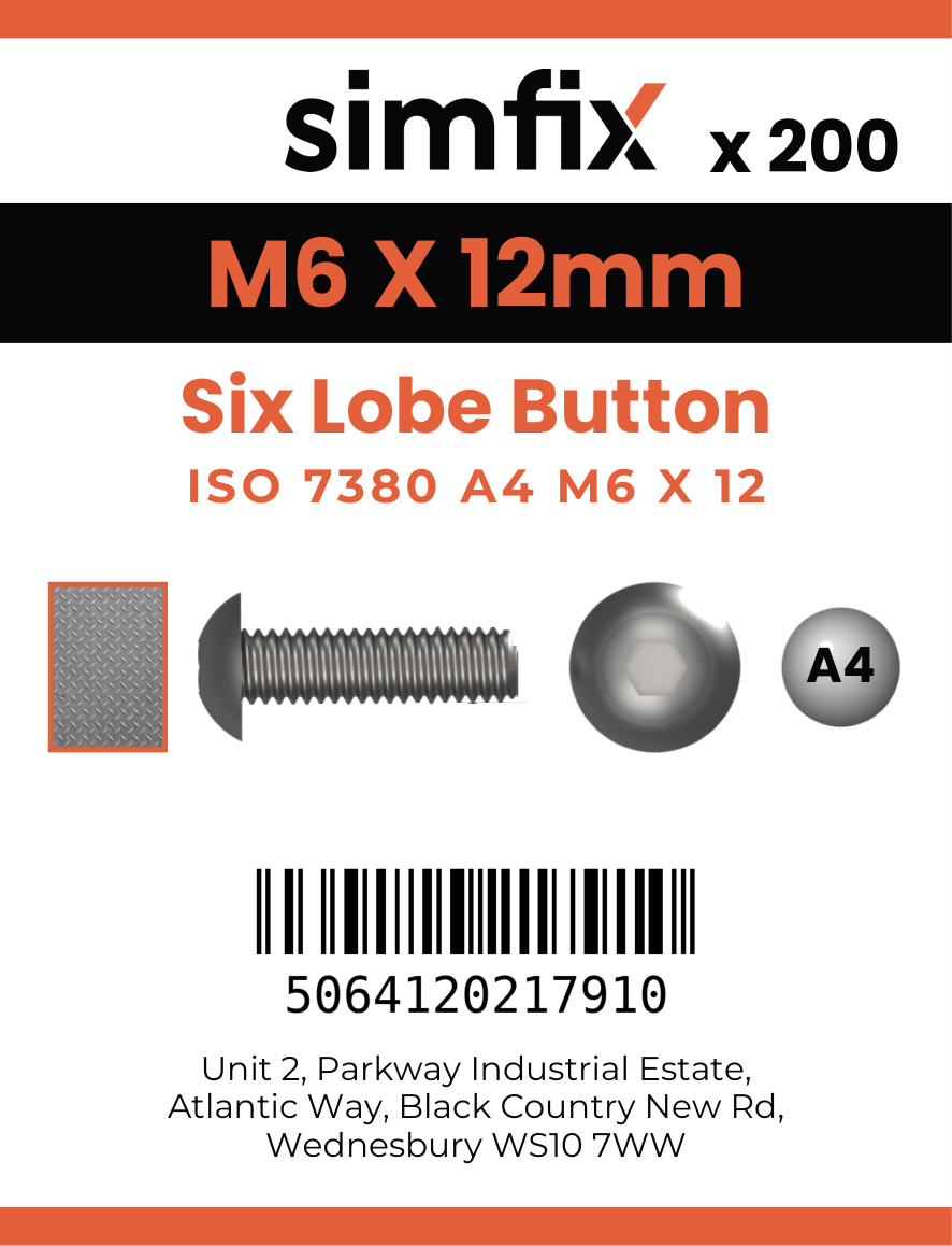Simfix product label - 7380A406012T-T
