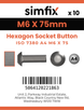 Simfix product label - 7380A406075-D