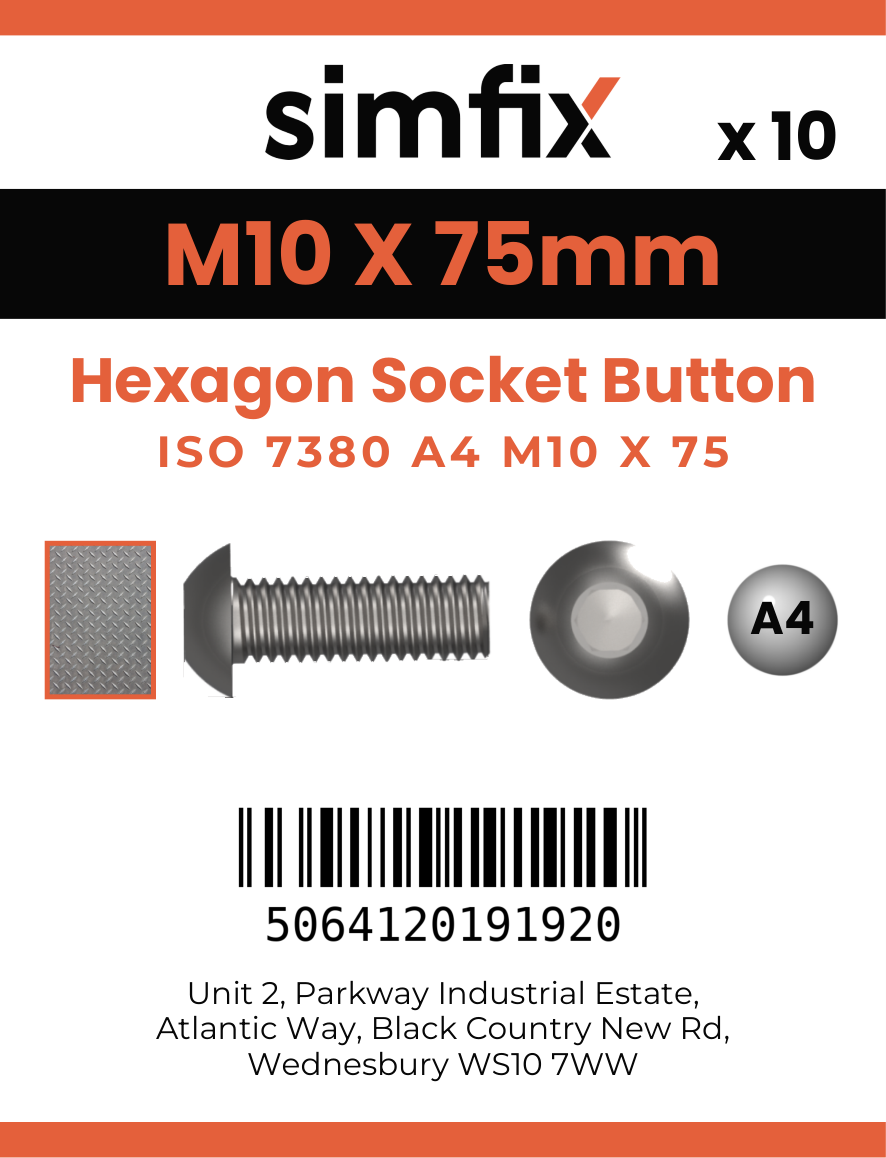 Simfix product label - 7380A410075-D