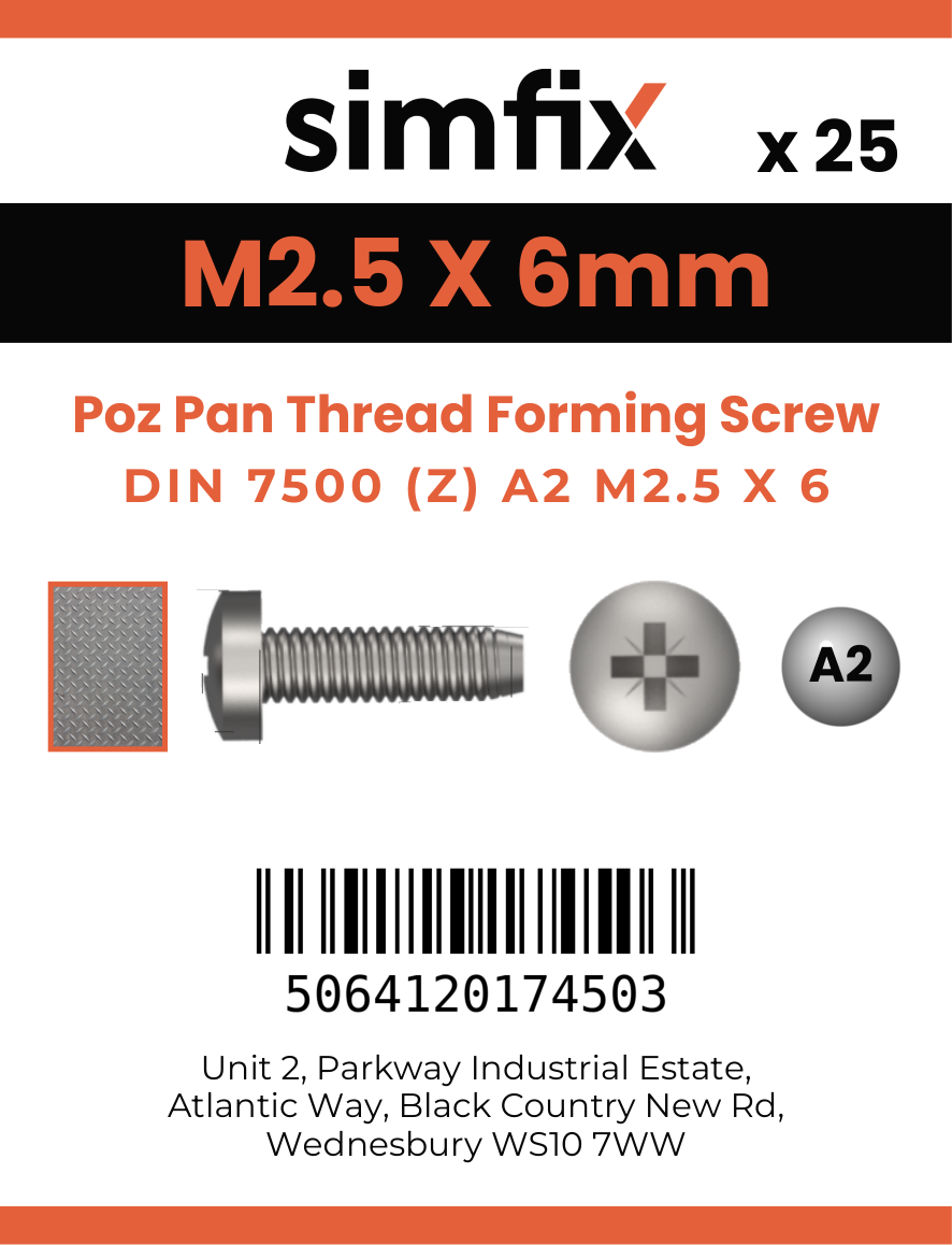 Simfix product label - 7500CA2025006-D