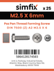 Simfix product label - 7500CA2025006-D
