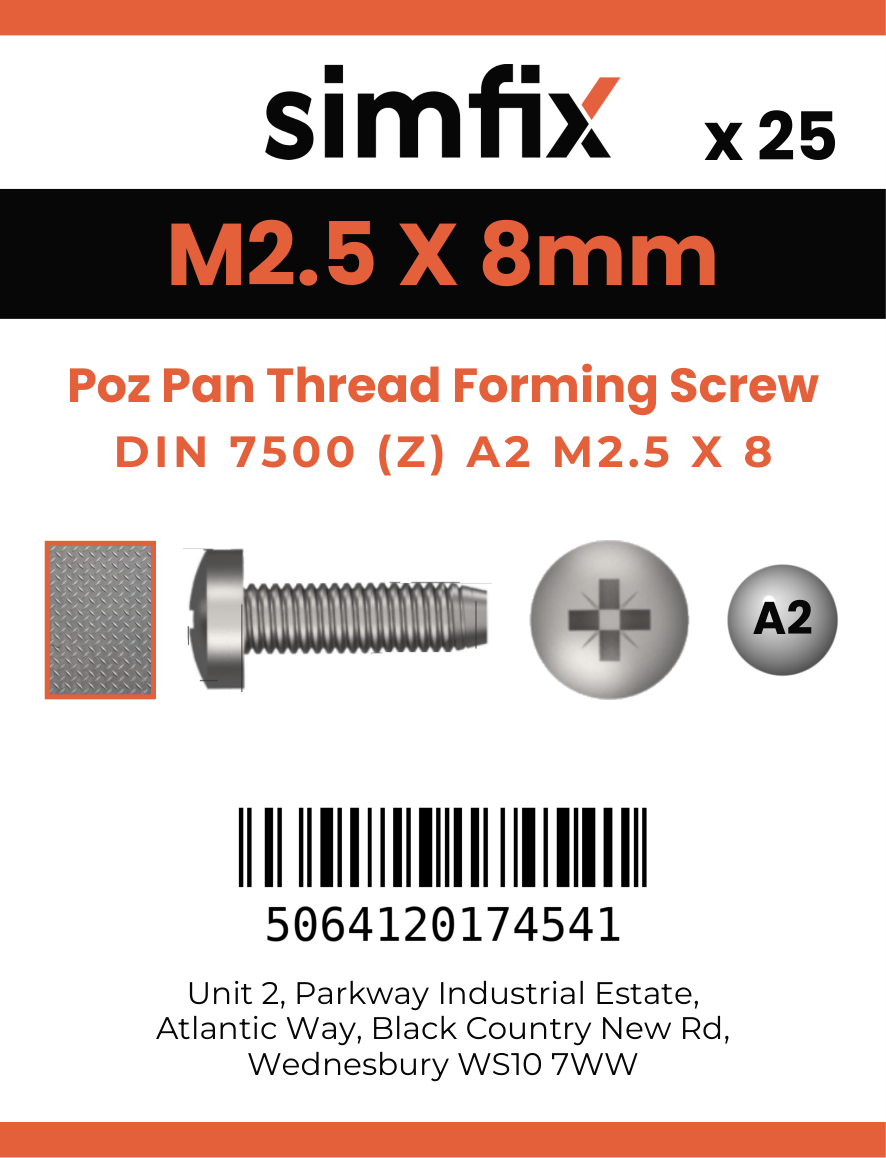 Simfix product label - 7500CA2025008Z-D