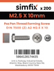 Simfix product label - 7500CA2025010Z-T