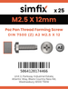 Simfix product label - 7500CA2025012Z-D