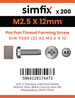 Simfix product label - 7500CA2025012Z-T