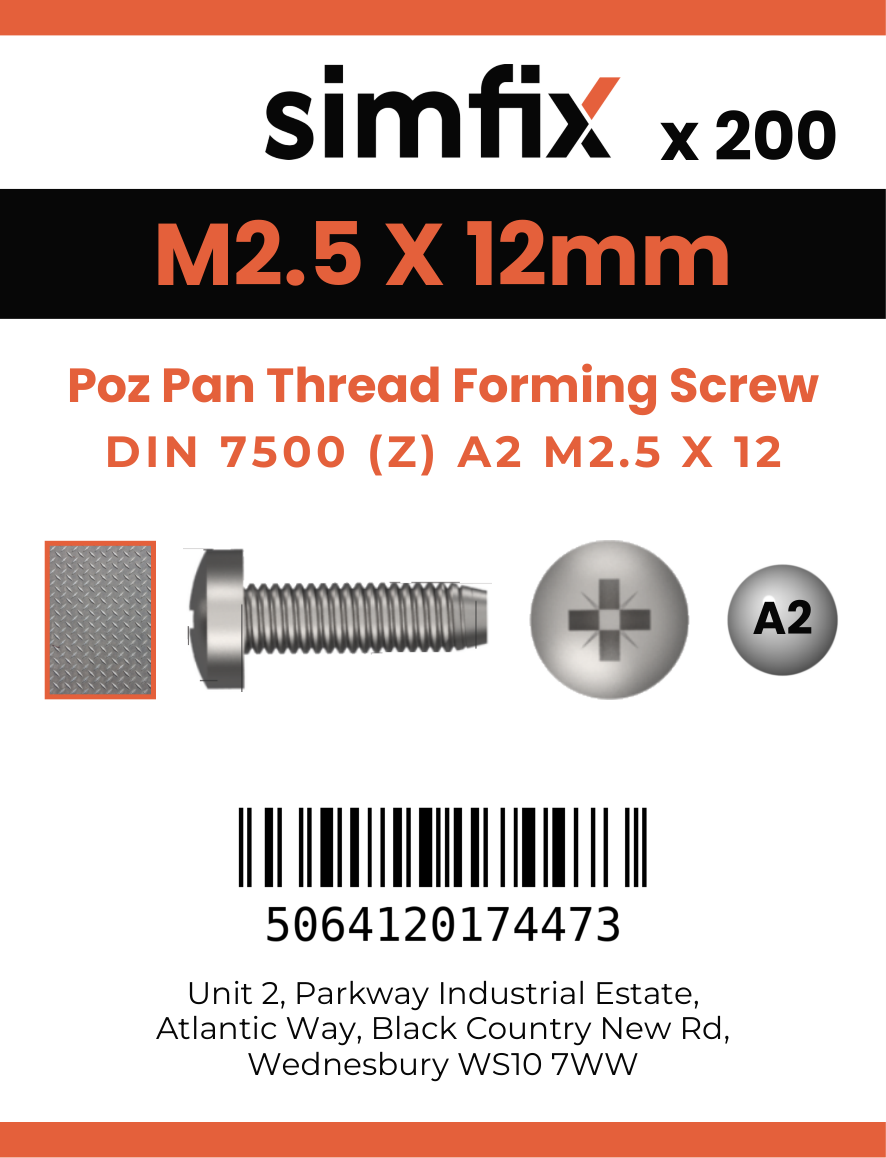 Simfix product label - 7500CA2025012Z-T