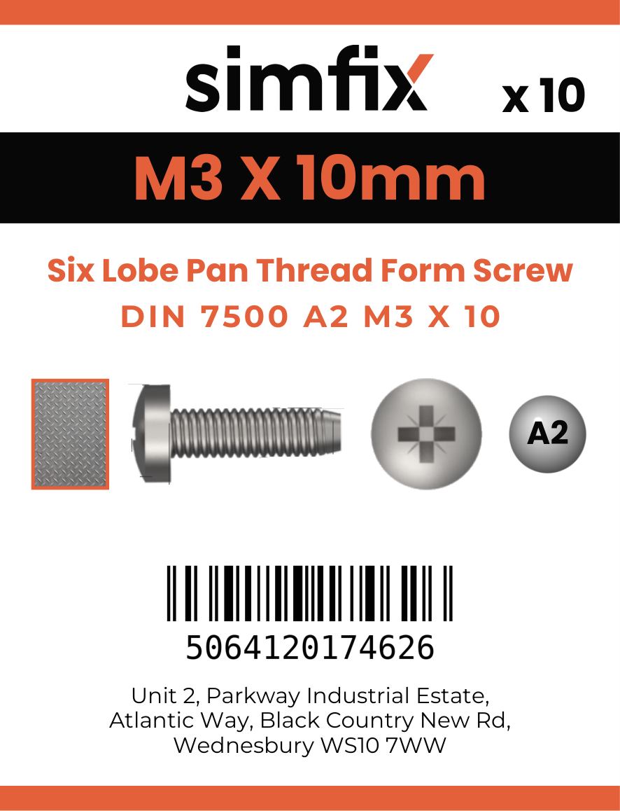 Simfix product label - 7500CA203010TX-D