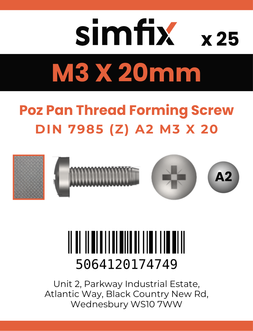 Simfix product label - 7500CA203020-D