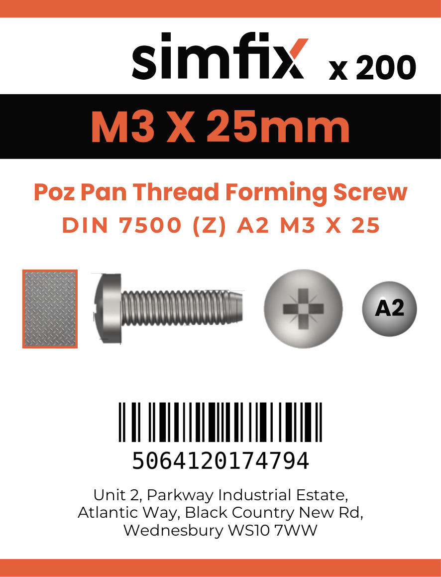 Simfix product label - 7500CA203025Z-T