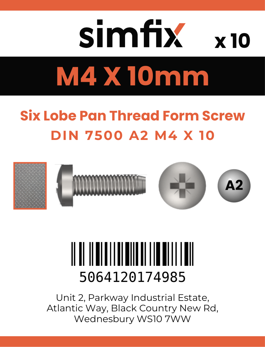 Simfix product label - 7500CA204010TX-D