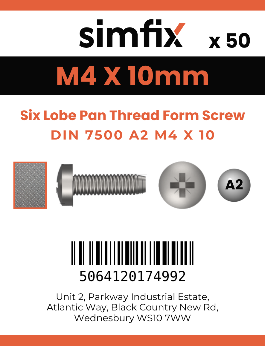 Simfix product label - 7500CA204010TX-T