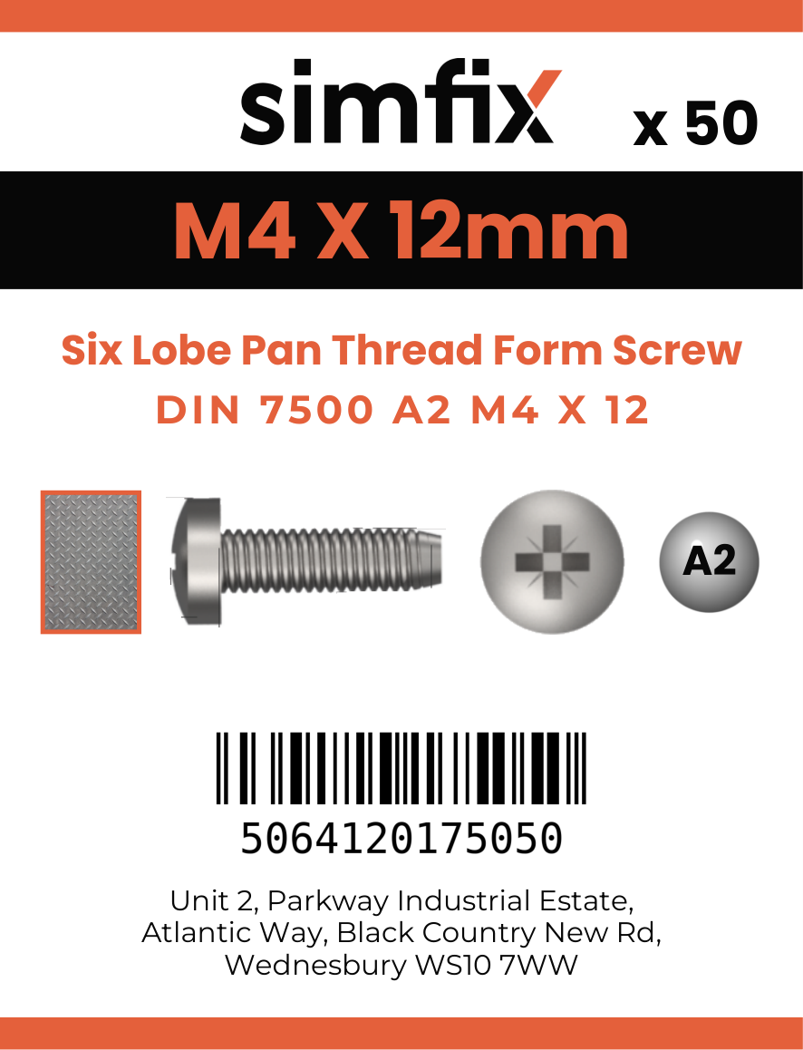 Simfix product label - 7500CA204012TX-T