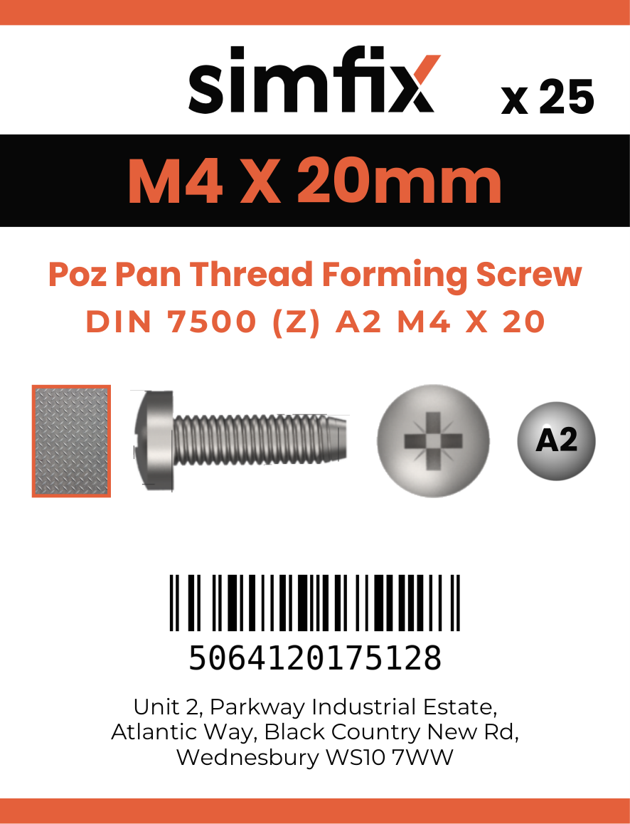 Simfix product label - 7500CA204020-D