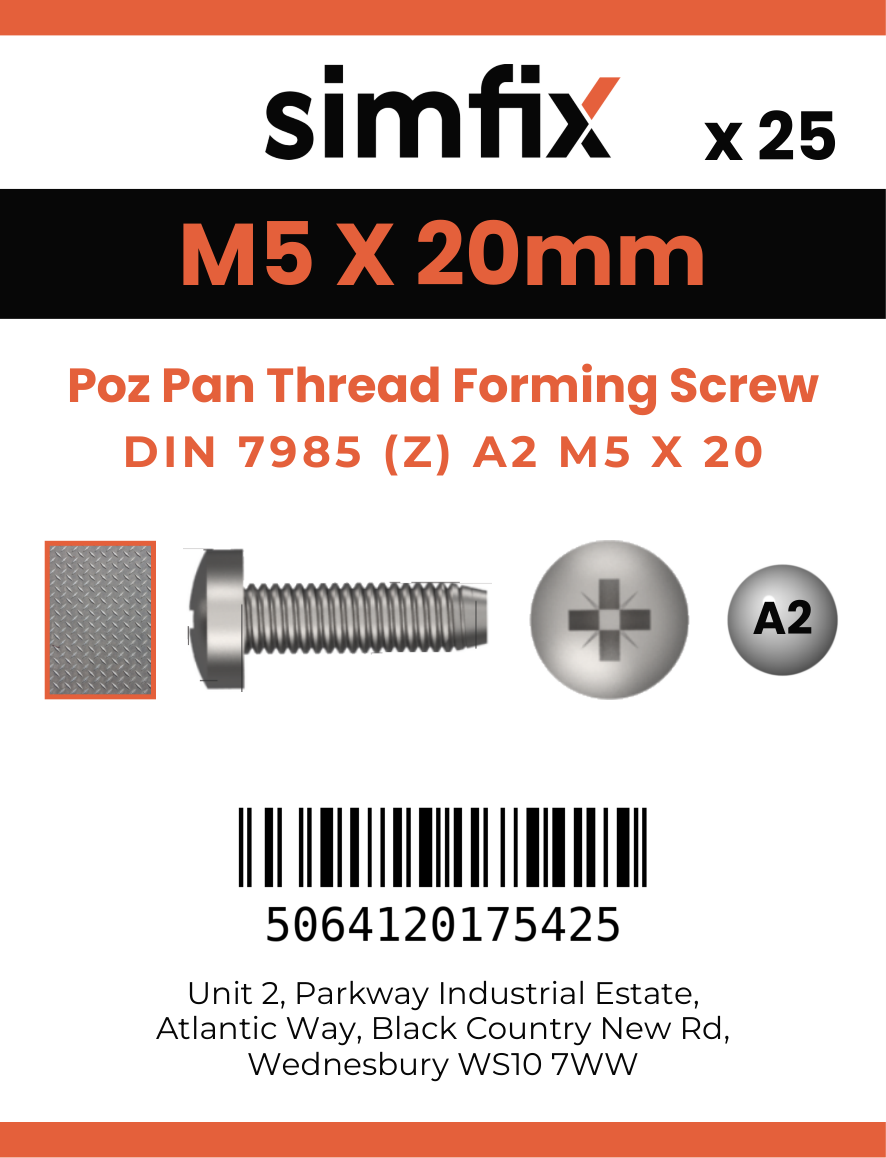 Simfix product label - 7500CA205020-D