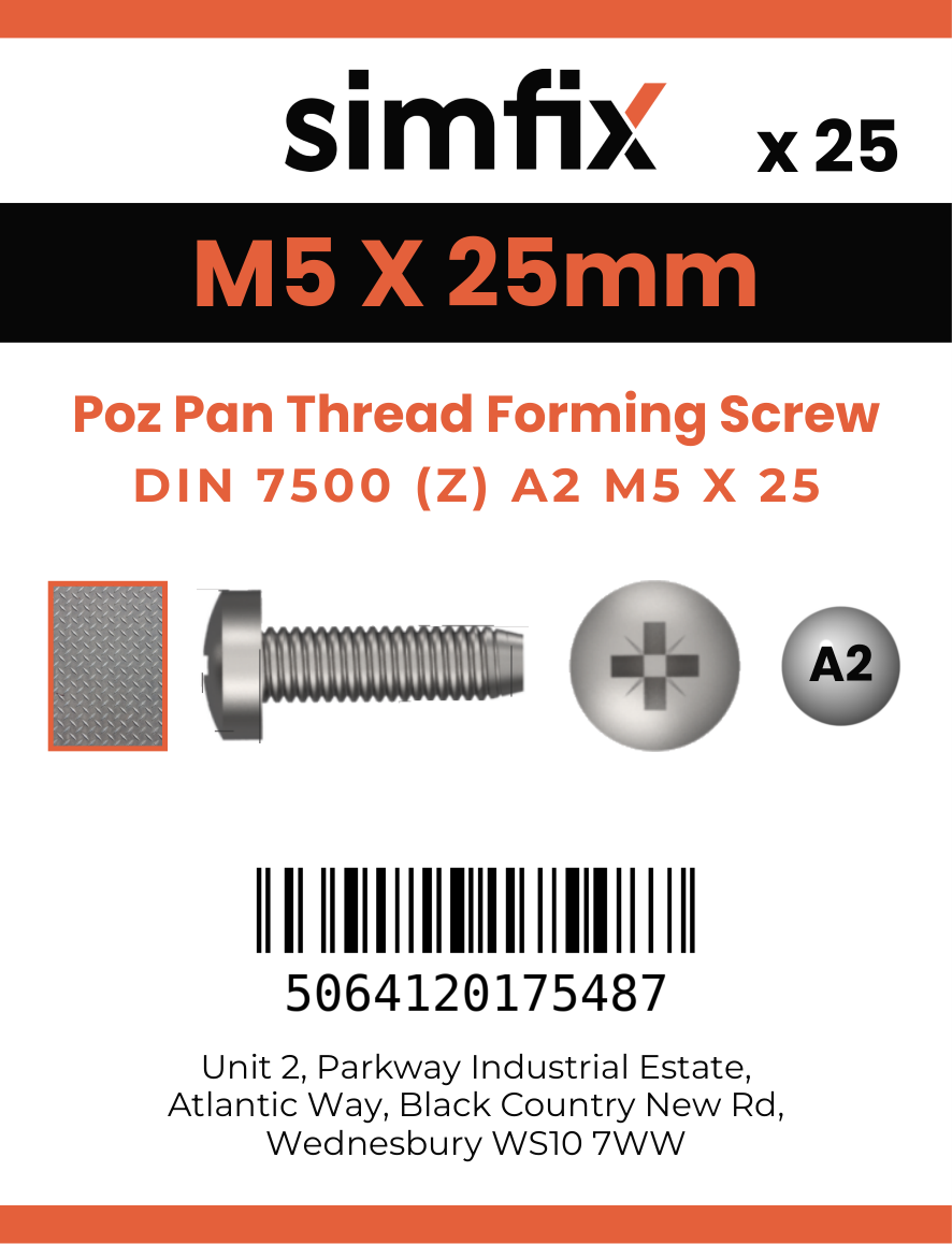 Simfix product label - 7500CA205025-D