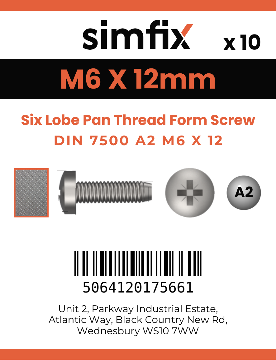 Simfix product label - 7500CA206012TX-D