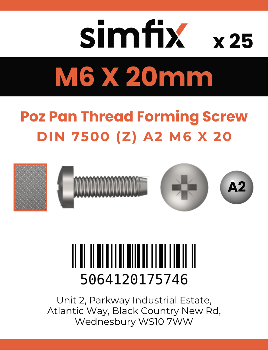 Simfix product label - 7500CA206020-D